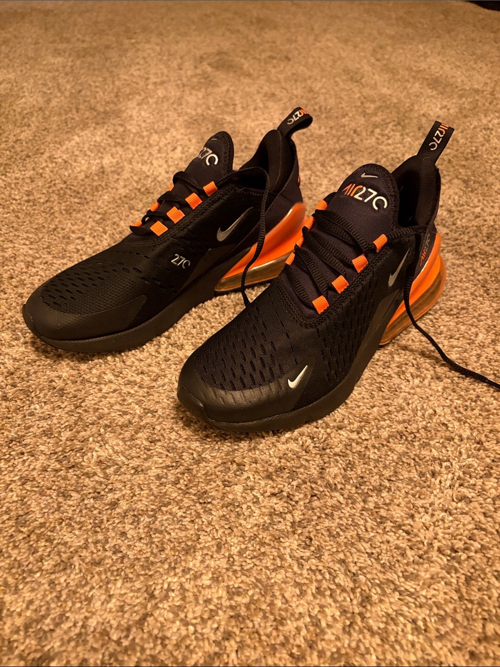 Nike Kids Air Max 270 Sneakers - Black & Orange